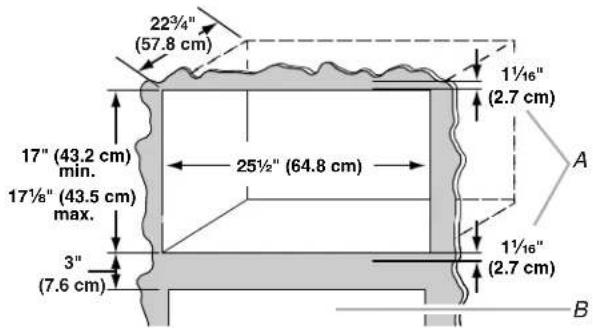 JENN-AIR MK2220AZ - Required Cutout Dimensions - 1