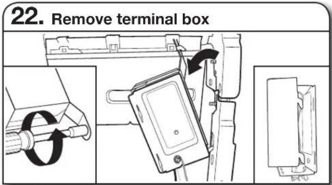 22. Remove terminal box