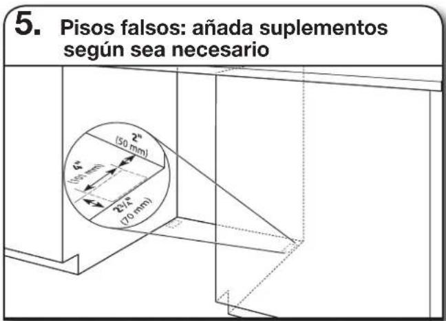 5. Pisos falsos: añada suplementos según sea necesario