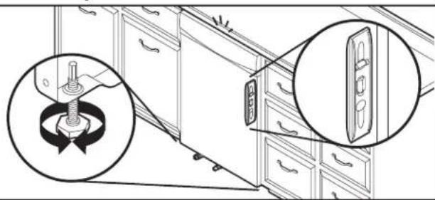 JENN-AIR KDPE334GPS - Compruebe la verticalidad y ajuste las patas si es necesario - 1