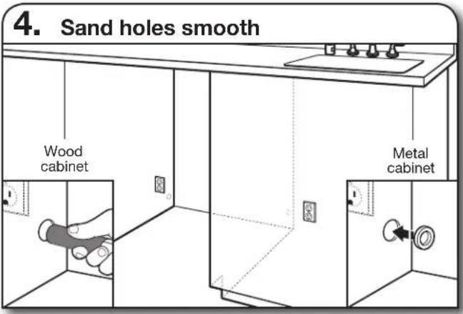 JENN-AIR KDPE334GPS - Drill hole locations - new construction - 2