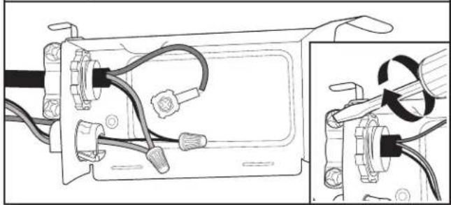 JENN-AIR KDTE704DWH - Cable de alimentación: fije el cable al protector de cables - 1