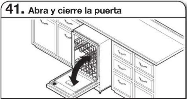 41. Abra y cierre la puerta