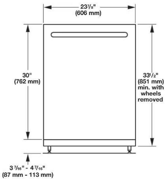JENN-AIR MDB8959SFH - Product and Cabinet Opening Dimensions - 1