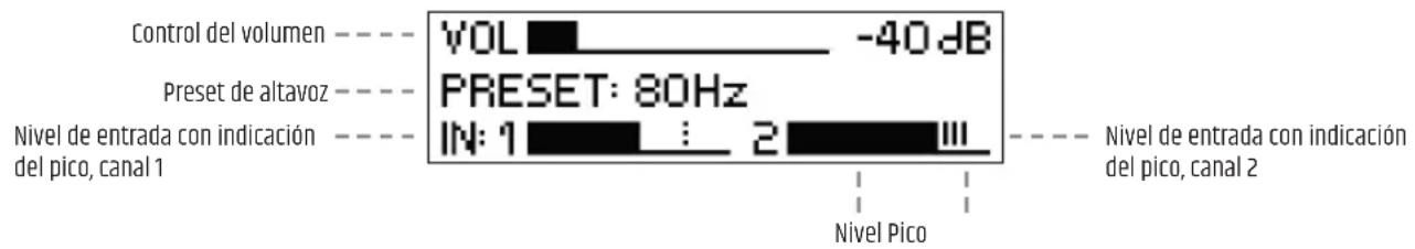 LD Systems ICOA SUB 18 A - PANTALLA DEL MENU PRINCIPAL - 1