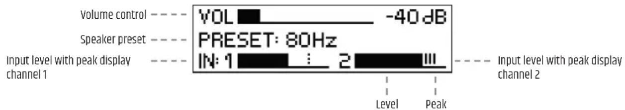 LD Systems ICOA SUB 18 A - MAIN MENU DISPLAY - 1