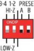 LD Systems IPA 412 T - HI-Z / LOW-Z I USTAWIENIA ZAPROGRAMOWANE - 1