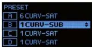 PRESET A 6 CURV-SAT B 1 CURV-SUB C 1 CURV-SAT D 1 CURV-SAT