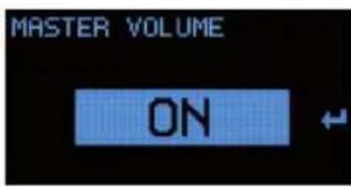 MASTER VOLUME ON