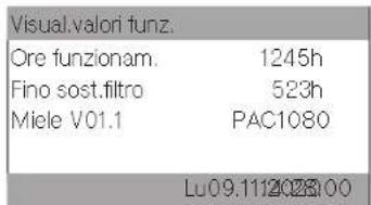 MIELE PAC 1080 - Visualizzare i valori di funziona- mento - 1