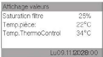 MIELE PAC 1080 - Afficher les valeurs de fonctionnement - 2