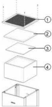 MIELE PAC 1080 - Replacing the main filter and active charcoal filter - 1