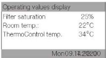 MIELE PAC 1045 - Displaying operating values - 2