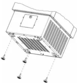 MIELE PAC 1045 - Mounting the adjustable feet - 1
