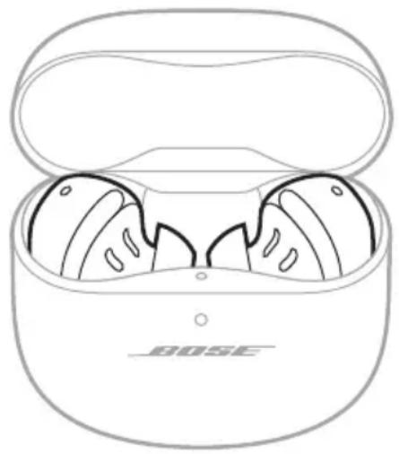 BOSE QuietComfort Earbuds II - PONOWNE URUCHAMIANIE SŁUCHAWEK DOUSZNYCH I FUTERAŁU Z ŁADOWARKA - 1