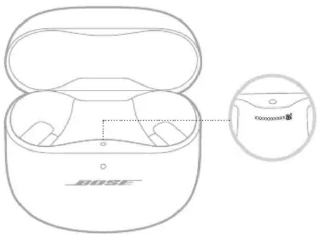 BOSE QuietComfort Earbuds II - VIEW THE CHARGING CASE SERIAL NUMBER - 1