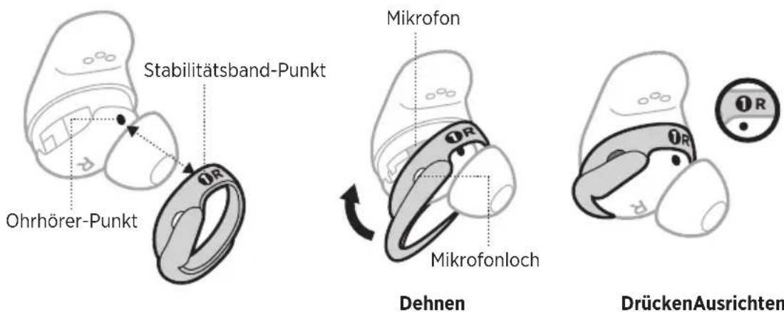 BOSE QuietComfort Earbuds II - AUSTAUSCHEN DER STABILITÄTSBÄNDER - 2