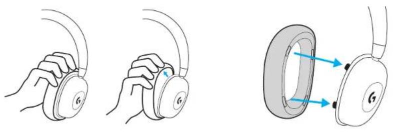 LOGITECH G735 - Changing Accessory Cups - 1