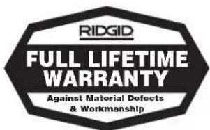 RIDGID RP 210 - No other express warranty applies - 1