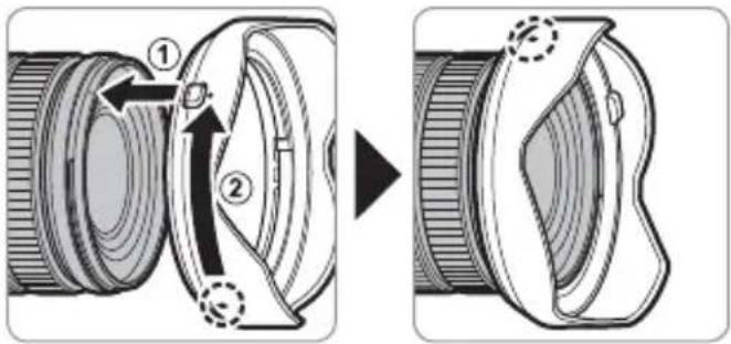 FUJIFILM GF2035mmF4 R WR - Attaching the Hood - 1