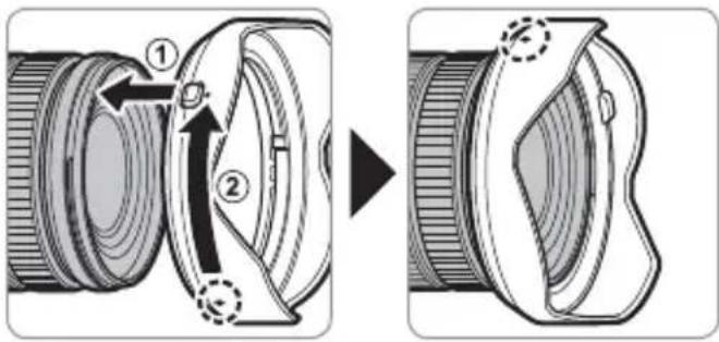 FUJIFILM GF2035mmF4 R WR - Montering af modlysblænden - 1