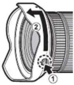 FUJIFILM GF2035mmF4 R WR - レンズフードの取り外方 - 1