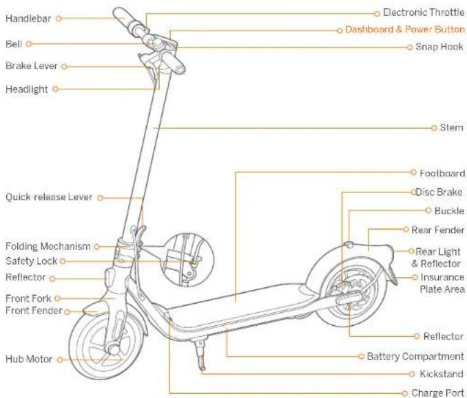 SEGWAY Ninebot KickScooter F40E - Diagram - 1