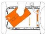 SEGWAY eScooter E125S - Place the battery (b) in the compartment. - 1