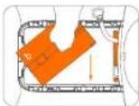 SEGWAY eScooter E125S - Plaats de accu (b) in het compartiment. - 1
