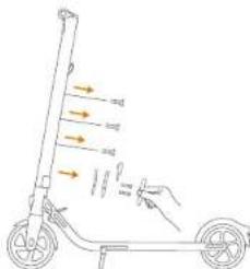 SEGWAY Ninebot KickScooter E25E - Instalacja zestawu drugiego akumuladora (opcja) - 1