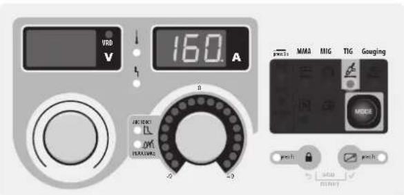 GYS Exagon 400 CCCV - Regolazione dell'evanescenza (downslope) : - 1