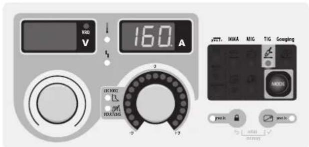 GYS Exagon 400 CCCV - Welding downslope settings : - 1