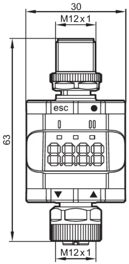 IFM DP2200 - Schéma d'encombrement - 1