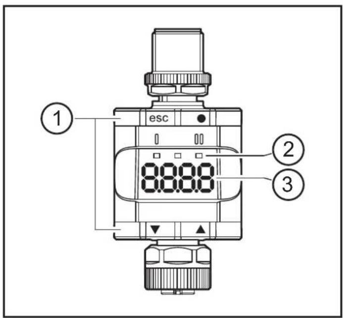 IFM DP2200 - Éléments de visualisation et de service - 1