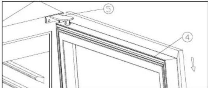 VESTFROST WFG 47 - Change of hinge side - 2