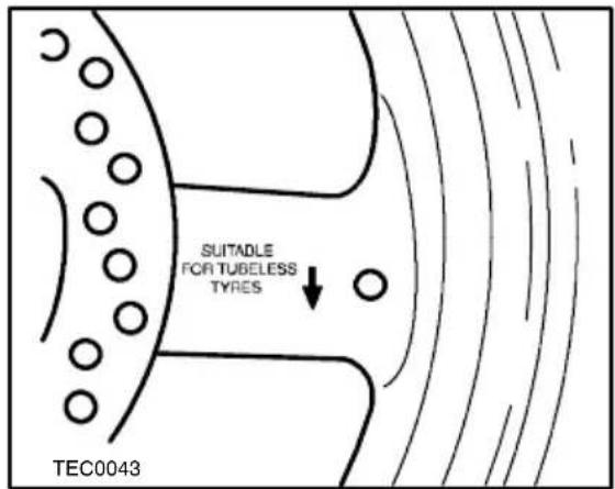 SUITABLE FOR TUBELESS TYRES TEC0043