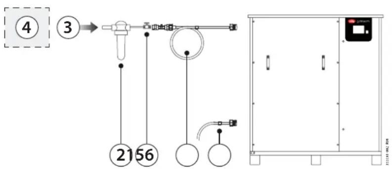 Carel gaSteam - Schéma branchements hydrauliques - 2