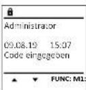 Burg Wächter DualSafe DS 415 E FP - Menü Administrator / Vorgänge / Anzeigen - 2