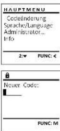 Burg Wächter Diplomat MTD 740 E FP - Menu Codeänderung - 1