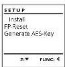 Burg Wächter Diplomat MTD 740 E FP - Menu Administrator / Setup / FP-reset - 1