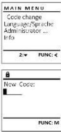 Burg Wächter Diplomat MTD 740 E FP - Code Change menu - 1