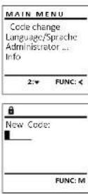 Burg Wächter Diplomat MTD 740 E FP - Menu de modification du code - 1