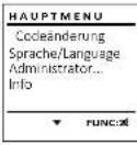 Burg Wächter Ranger 800 - Menu Codeänderung - 1