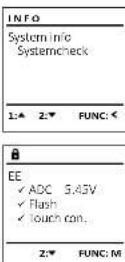 Burg Wächter Ranger 800 - Info/system check menu - 1