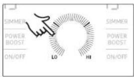 Dacor DTI36P876BB - Selecting a cooking zone and power setting - 2