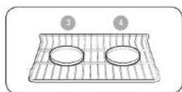Dacor DOC30P977DS - Colocacion de parrillas y recipientes - 1