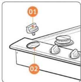 Dacor DTG36P875NS - Control knobs - 1