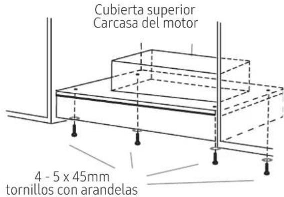 Cubierta superior Carcasa del motor 4 - 5 x 45mm tornillos con arandelas