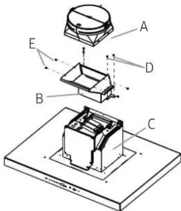 Dacor DHD36U990IS - Instalacion de la campana extractor de un solo ventilador - 5