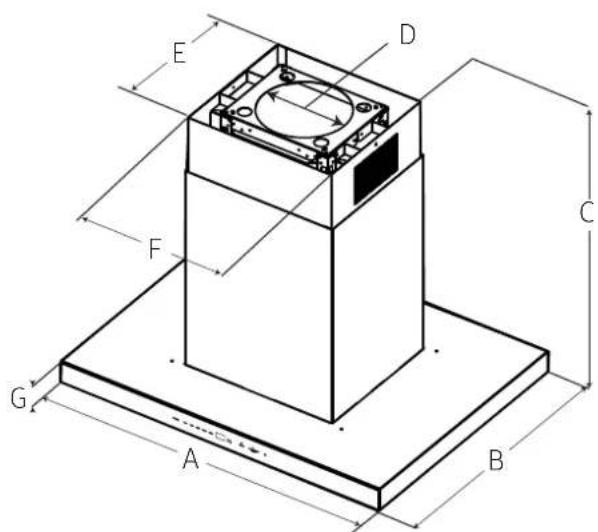 Dacor DHD36U990IM - Dimetions and clearances - 1